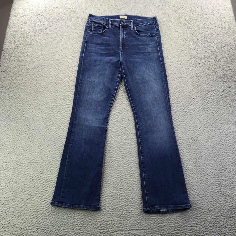 MOTHER Women's Boot Cut Jeans in Dark Blue Wash